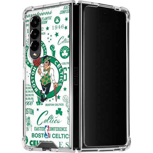 NBA Boston Celtics Historic Blast Galaxy Z Fold4 5G Clear Case